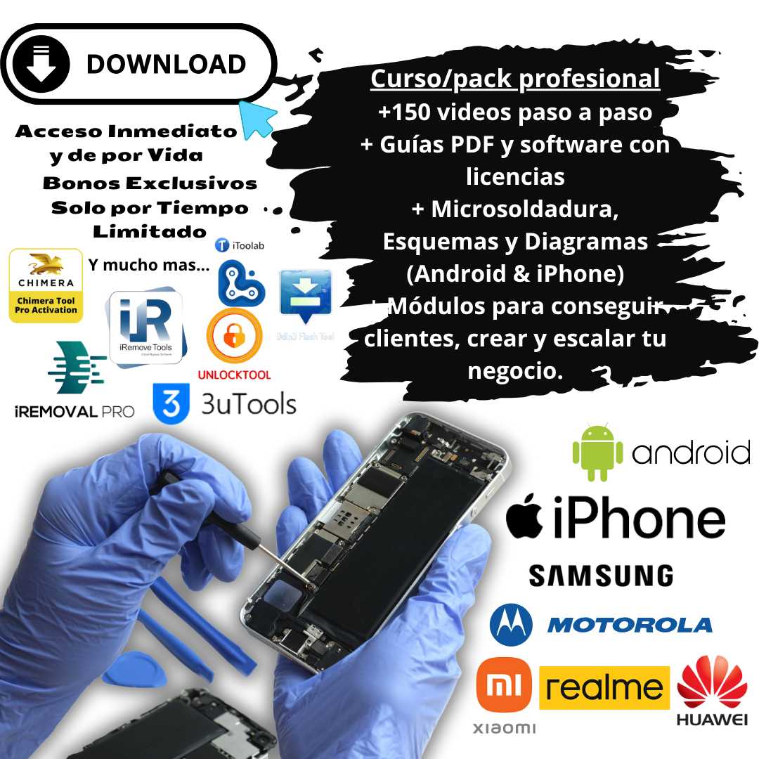 Manual práctico para Reparar Celulares desde cero y Generar Ingresos